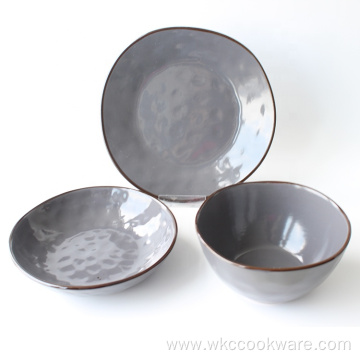 Irregular shape 18pcs western style stoneware